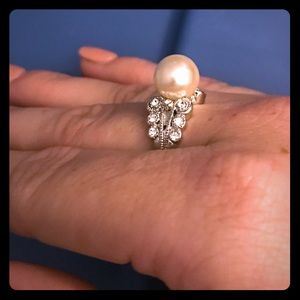 Stunning pearl and CZ statement piece